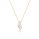 Naszyjnik złoty bicolor z brylantami