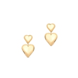Kolczyki srebrne pozłacane serca