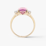 Pierścionek złoty z różowym szafirem Maria Antonina