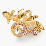 Pierścionek srebrny KOI