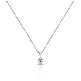 Naszyjnik białe złoto z brylantem