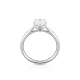 Pierścionek białe złoto z diamentami