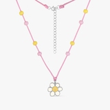 Naszyjnik sznurkowy ze stokrotką