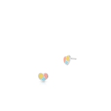 Kolczyki srebrne kolorowe serca