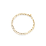 Bransoleta złota paper clip