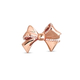 Pierścionek srebrny z kokardą