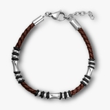 Bransoleta ze skóry i stali