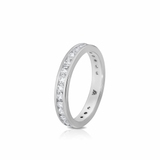 Pierścionek białe złoto z diamentami