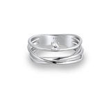 Pierścionek srebrny z cyrkonią