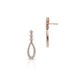 Kolczyki różowe złoto z brylantami