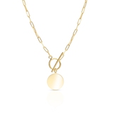 Naszyjnik srebrny pozłacany paper clip