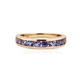 Pierścionek złoty z tanzanitami