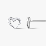 Kolczyki srebrne serca