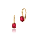 Kolczyki złote z rubinami