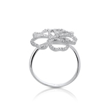 Pierścionek białe złoto z diamentami