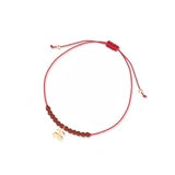 Bransoleta sznurkowa z motywem czereśni