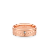 Obrączka złota z brylantem RIVA