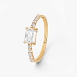 Pierścionek złoty z cyrkoniami Ceremonials