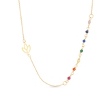 Naszyjnik złoty z kolorowymi kamieniami