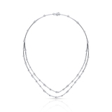 Naszyjnik białe złoto z brylantami