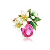 Pierścionek srebrny Kwiaty Nocy Cytrusy