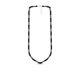 Naszyjnik stalowy z czarnymi kamieniami