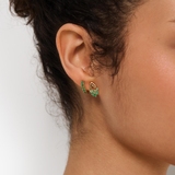 Kolczyki złote ze szmaragdami TRIO