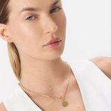 Naszyjnik srebrny pozłacany paper clip