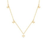 Naszyjnik złoty z wiszącymi gwiazdkami