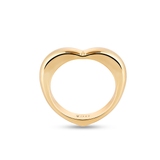 Pierścionek srebrny pozłacany w kształcie serca