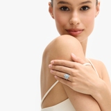 Pierścionek srebrny z topazami Szekspirowska