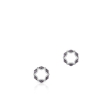 Kolczyki białe złoto z diamentami i tanzanitami