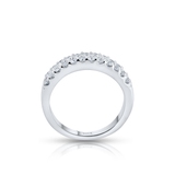 Pierścionek białe złoto z diamentami