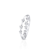 Pierścionek białe złoto z brylantami