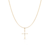 Wisiorek złoty krzyżyk z brylantem