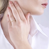 Pierścionek złoty z cyrkoniami