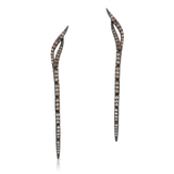 Kolczyki złote z brązowymi diamentami Karmelowa