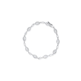 Bransoleta z mosiądzu z białymi cyrkoniami