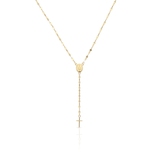 Naszyjnik złoty krawatka z krzyżykiem