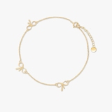 Bransoletka srebrna z kokardkami