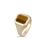 Sygnet złoty z tygrysim okiem