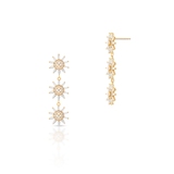 Kolczyki srebrne pozłacane z cyrkoniami