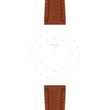 Skórzany brązowy pasek Tissot 21 mm