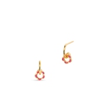 Kolczyki srebrne z motywem kwiatka