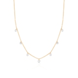 Naszyjnik srebrny pozłacany z cyrkoniami