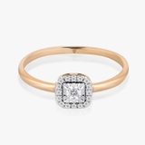 Pierścionek złoty z diamentami