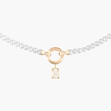 Wisiorek złoty z kamieniem księżycowym