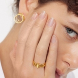 Pierścionek srebrny pozłacany