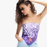 Chusta jedwabna Kwiaty Nocy Bratki