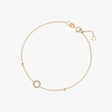 Bransoleta złota kółko z cyrkoniami